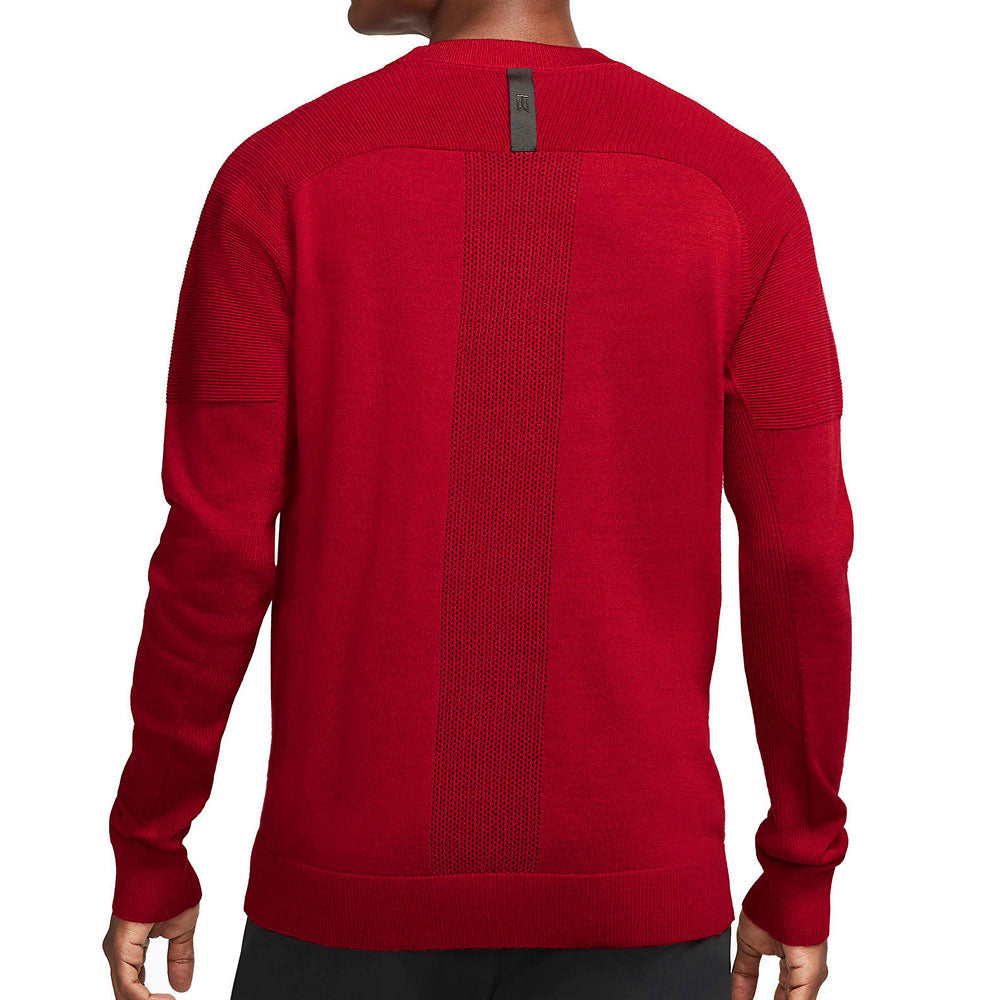 Nike Tiger Woods Knit Crew Golf Sweater Gym Red/Black - SP21