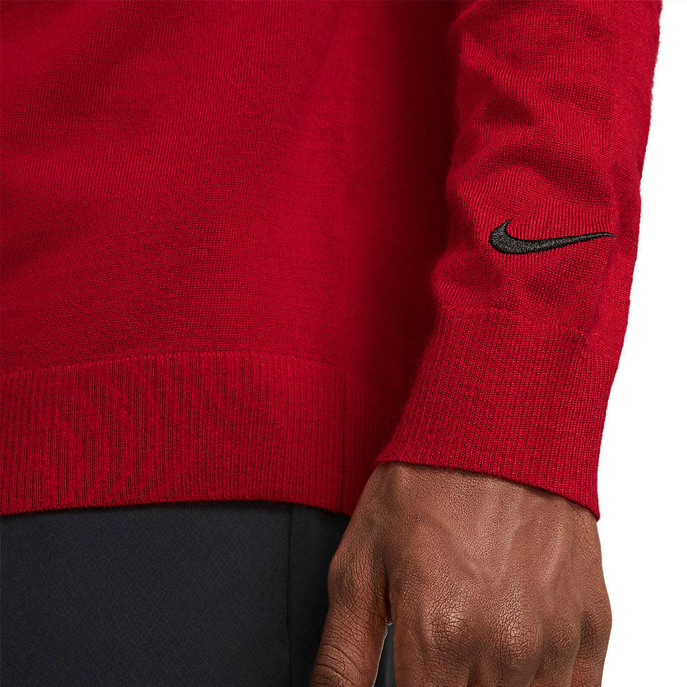 Nike Tiger Woods Knit Crew Golf Sweater Gym Red/Black - SP21