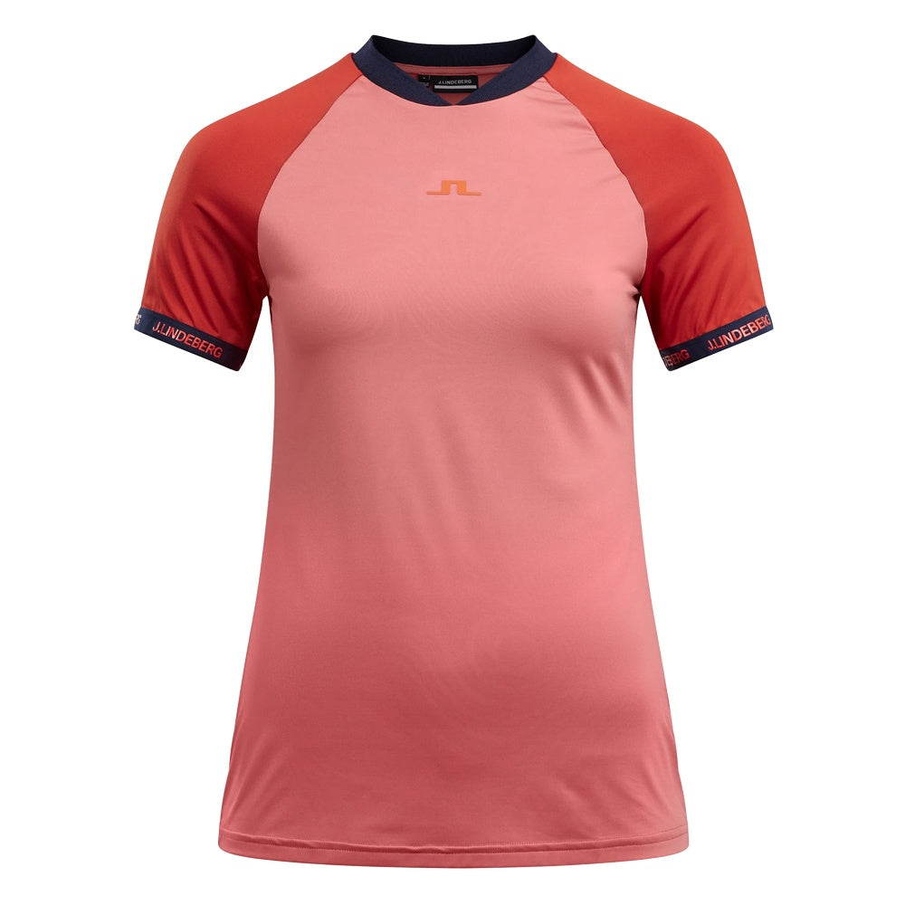 J.Lindeberg Sienna Golf Shirt Faded Rose - SS22 Women