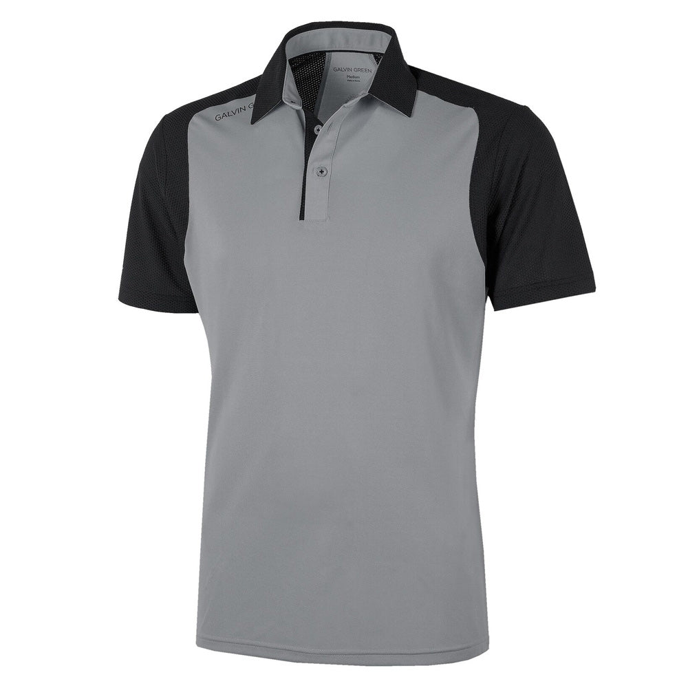 Galvin Green Massimo Ventil8 Plus Golf Polo Sharkskin/Black - FW22