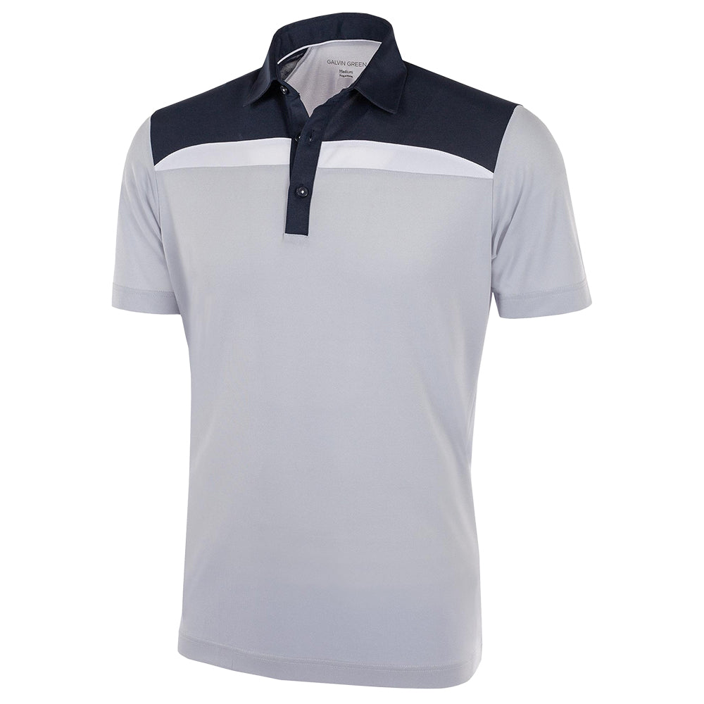 Galvin Green Mapping Ventil8 Plus Golf Polo Cool Gray/Navy/White - FW22