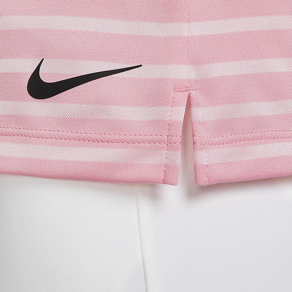 Nike Dri-FIT Victory Striped Golf Polo Med Soft Pink/Black - SS23 Women