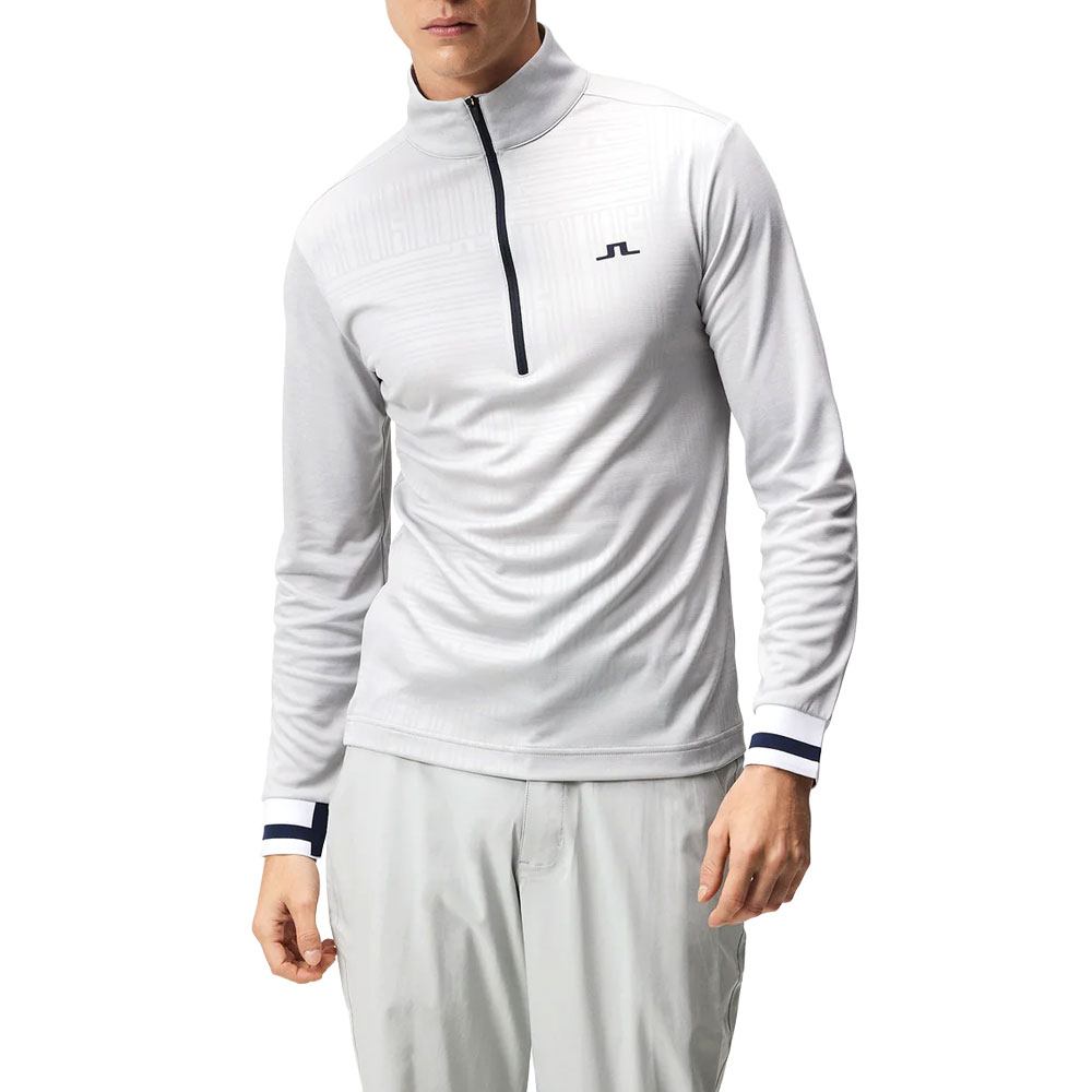 J.Lindeberg Danny Debossed Mid Layer Golf Pullover High Rise - SS23