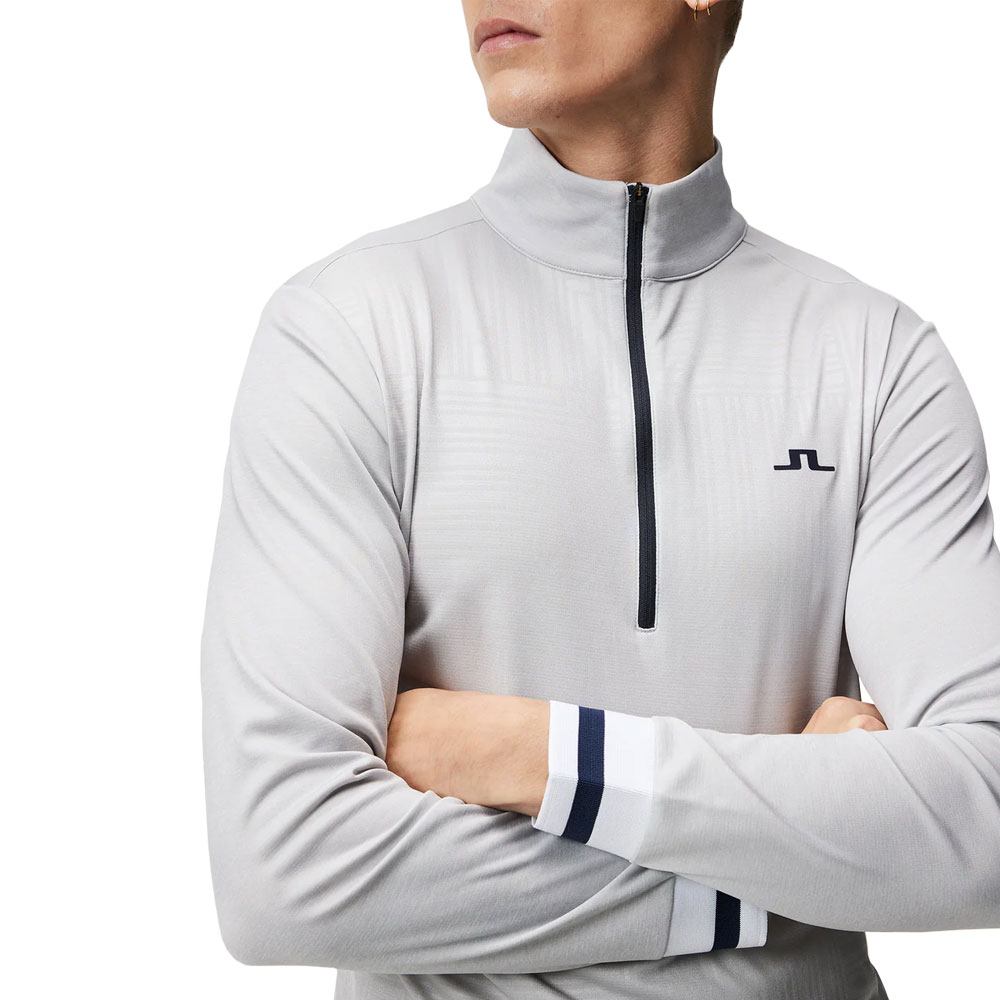 J.Lindeberg Danny Debossed Mid Layer Golf Pullover High Rise - SS23