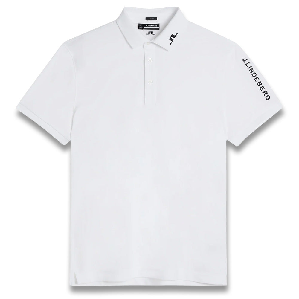 J.Lindeberg Tour Tech Slim Fit Golf Polo White - 23