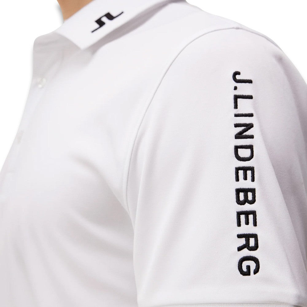 J.Lindeberg Tour Tech Slim Fit Golf Polo White - 23