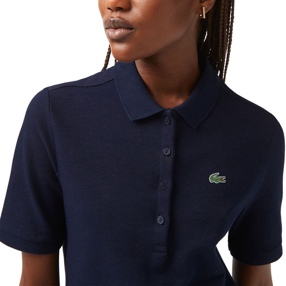 Lacoste Sport Slim Fit Organic Cotton Golf Polo Navy Blue - SS23 Women