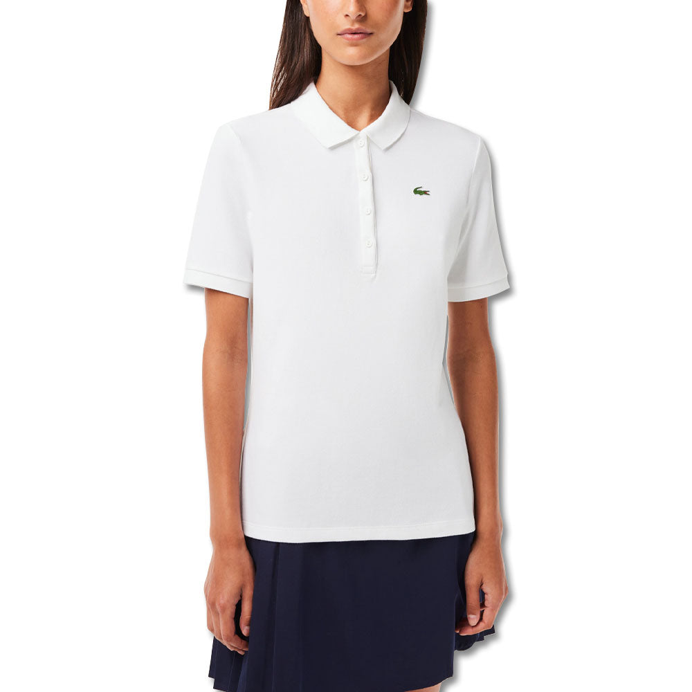 Lacoste Sport Slim Fit Organic Cotton Golf Polo White - SS23 Women