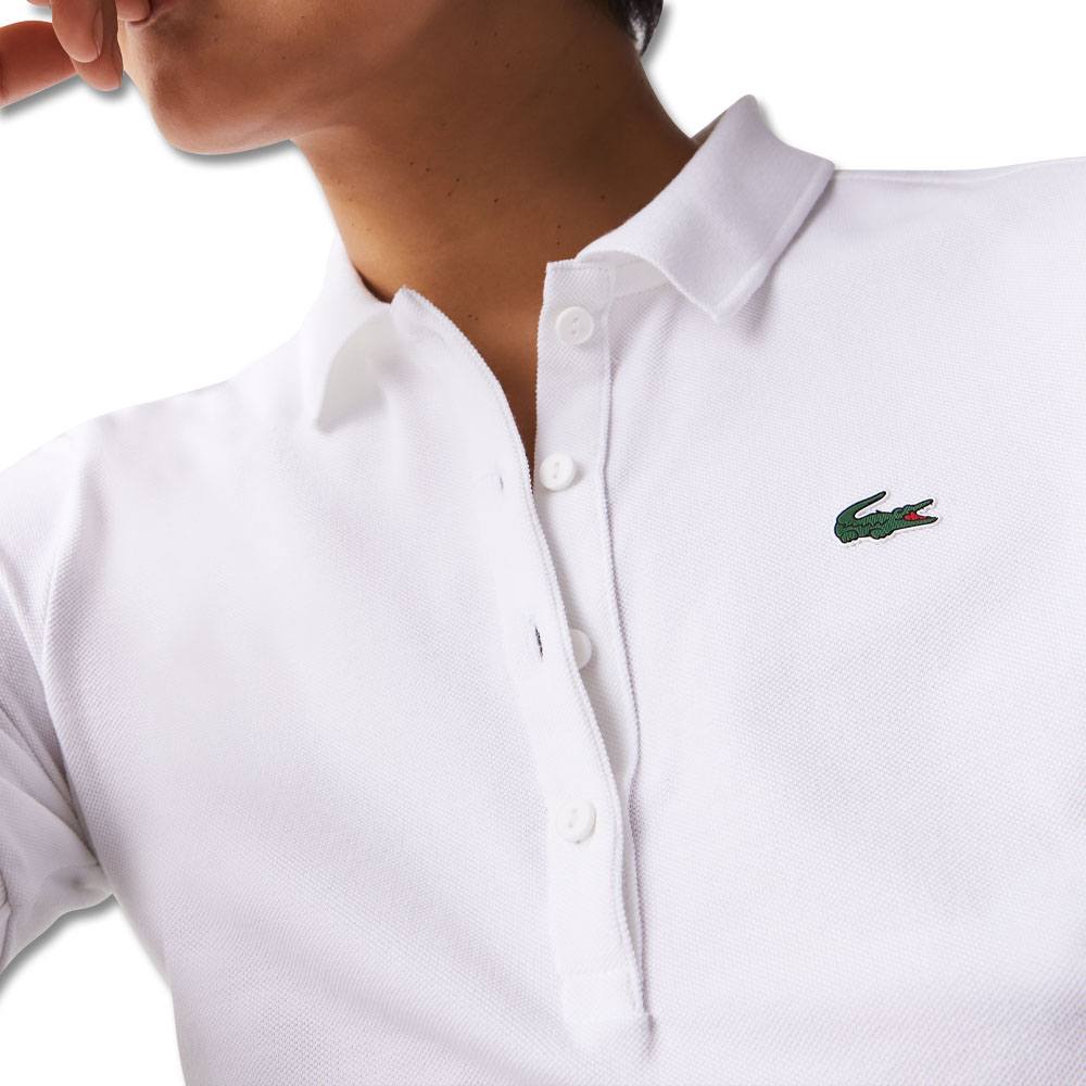 Lacoste Sport Slim Fit Organic Cotton Golf Polo White - SS23 Women