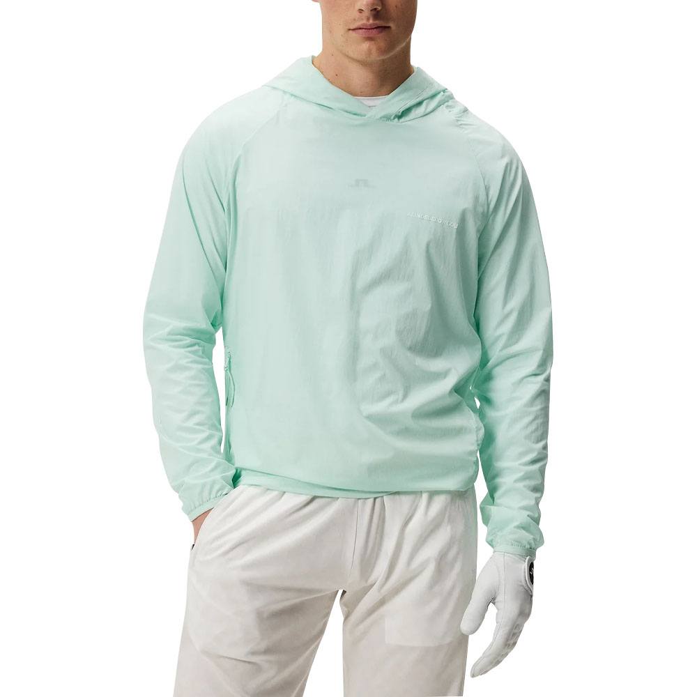 J.Lindeberg Arron Stretch Wind Hoodie Golf Jacket Honeydew - SS23