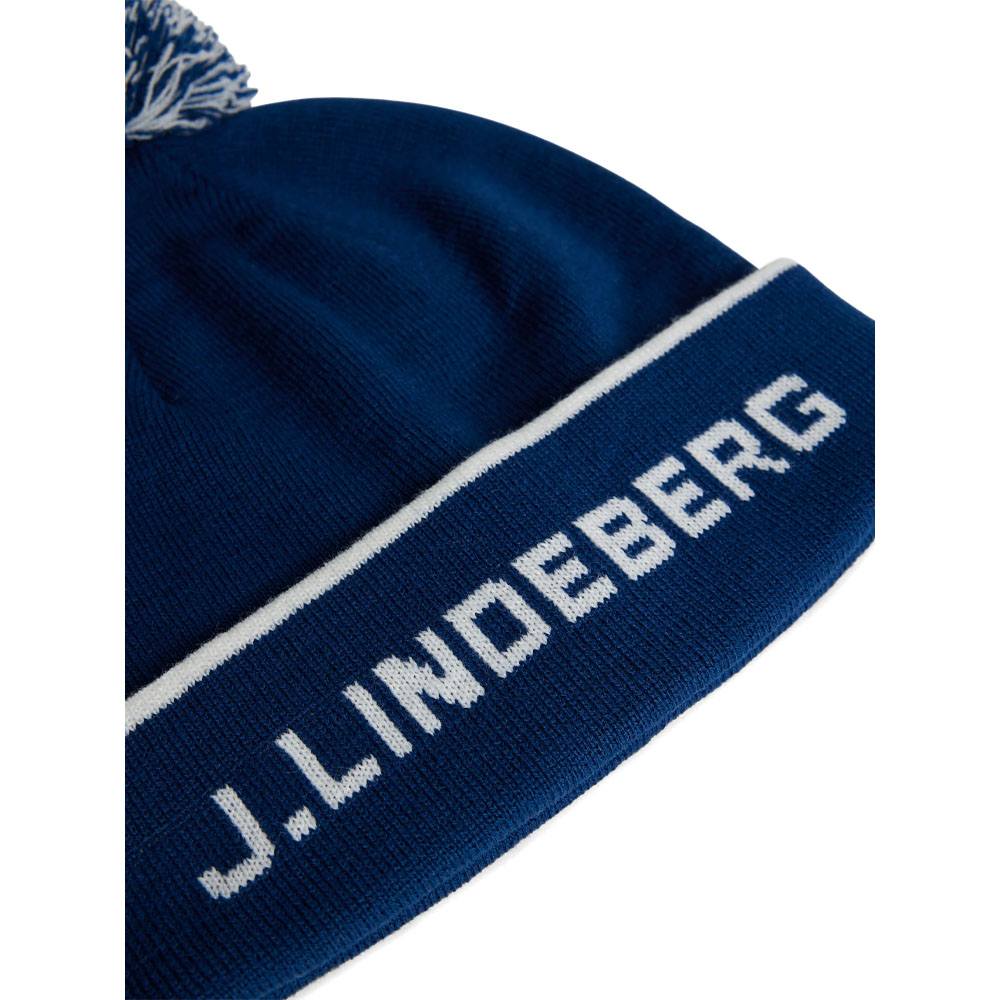 J.Lindeberg Stripe Golf Beanie Esate Blue - FW23