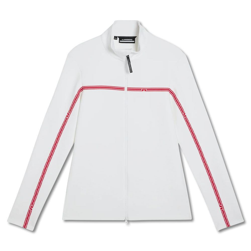 J.Lindeberg Dallas Mid Layer Golf Pullover White - FW23