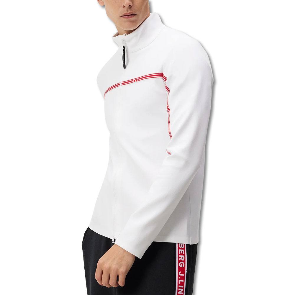 J.Lindeberg Dallas Mid Layer Golf Pullover White - FW23