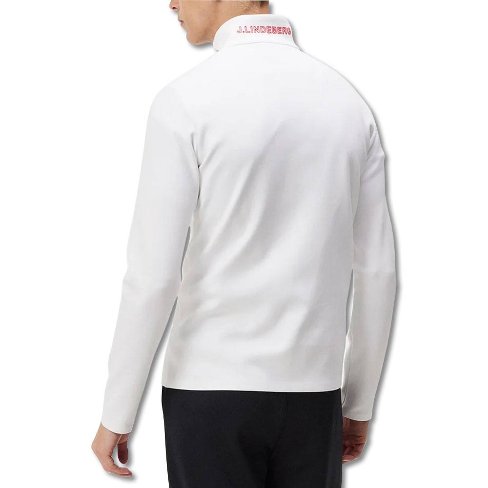 J.Lindeberg Dallas Mid Layer Golf Pullover White - FW23