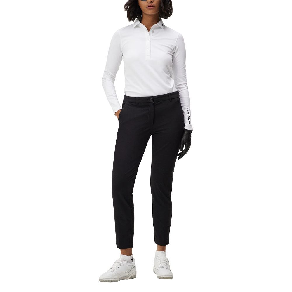 J.Lindeberg Lei Fleece Twill Golf Pants Black - FW23 Women