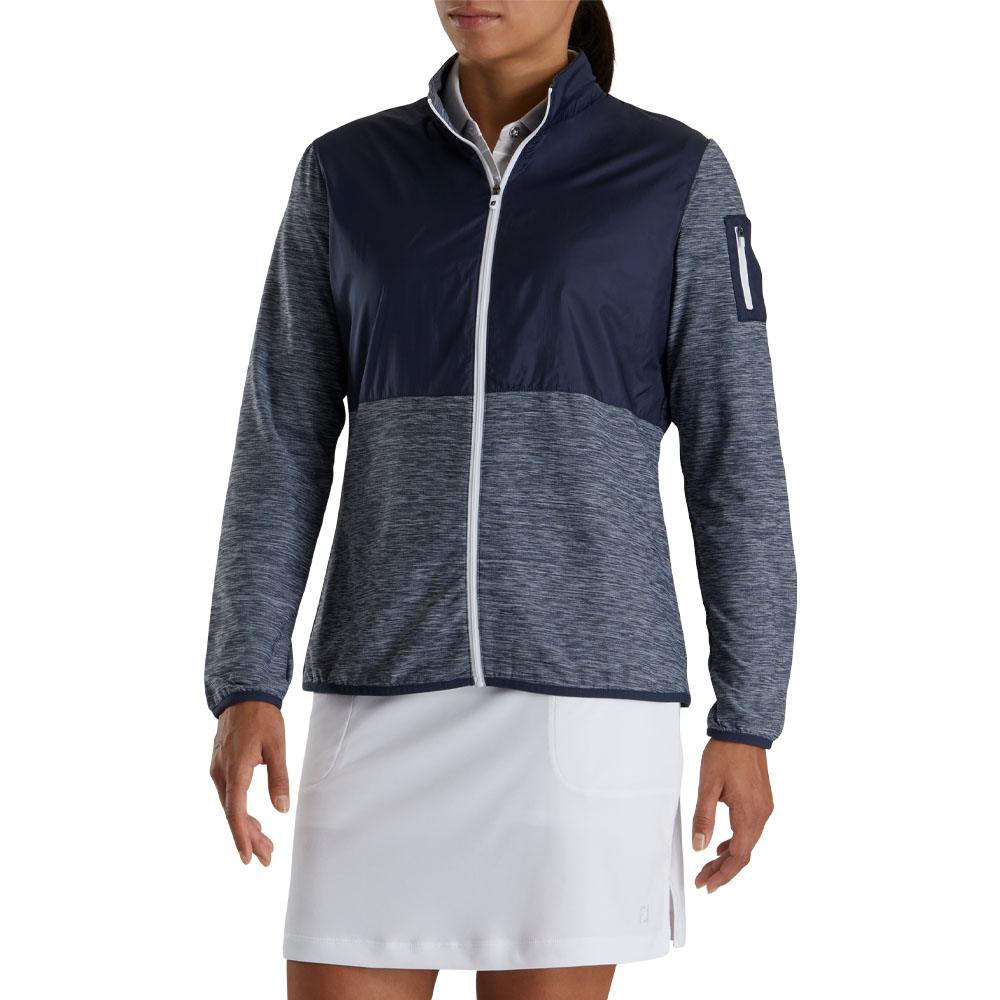 FootJoy Full-Zip Spacedye Mid Layer Golf Jacket Navy - FW23 Women