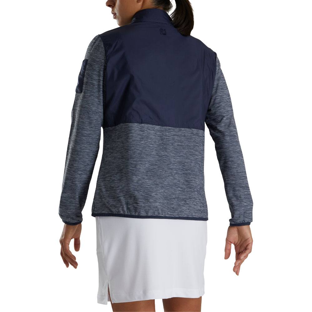 FootJoy Full-Zip Spacedye Mid Layer Golf Jacket Navy - FW23 Women