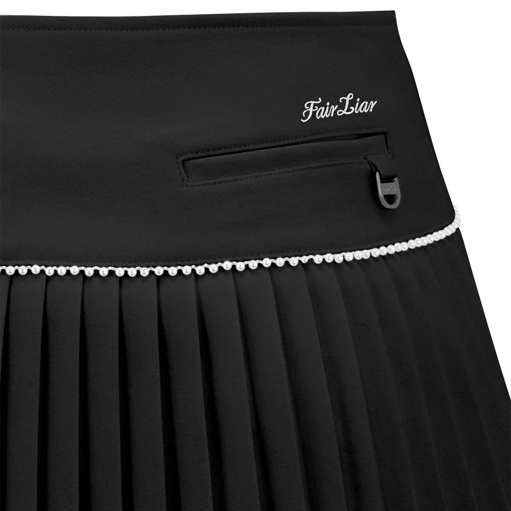 Fair Liar Signature Pearl Flare Pleated Skirt - Grey – Fairliar USA
