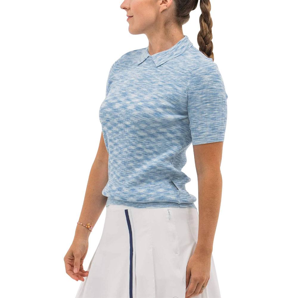 Foray Golf Space Dye Shortsleeve Knit Golf Polo 2023 Women