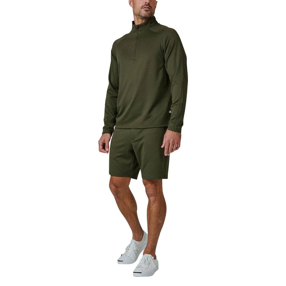 7Diamonds A-Game Quarter Zip Golf Pullover Olive