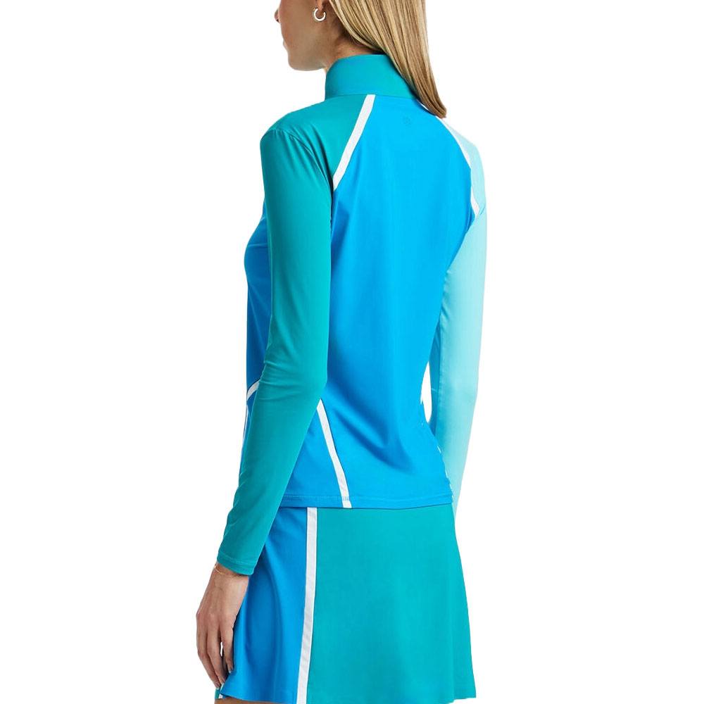 Gfore Colour Block Silky Tech Quarter Zip Golf Pullover 2024 Women