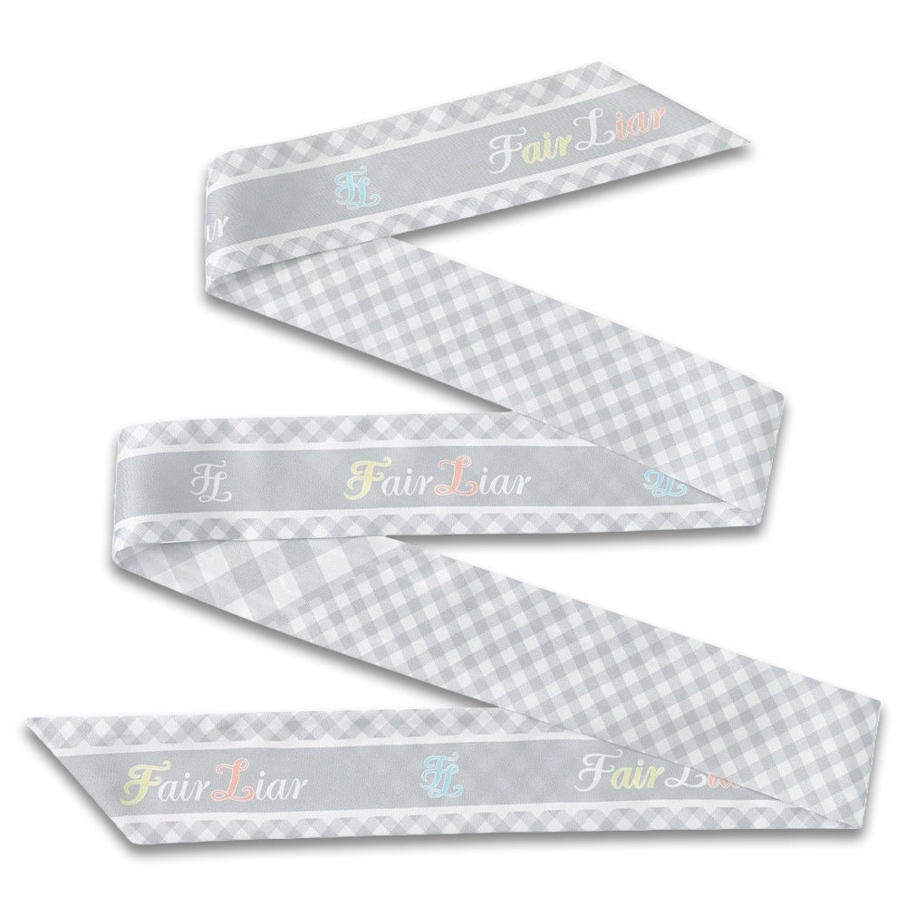 Fairliar Gingham Scarf Set Golf Polo White - SS24 Women