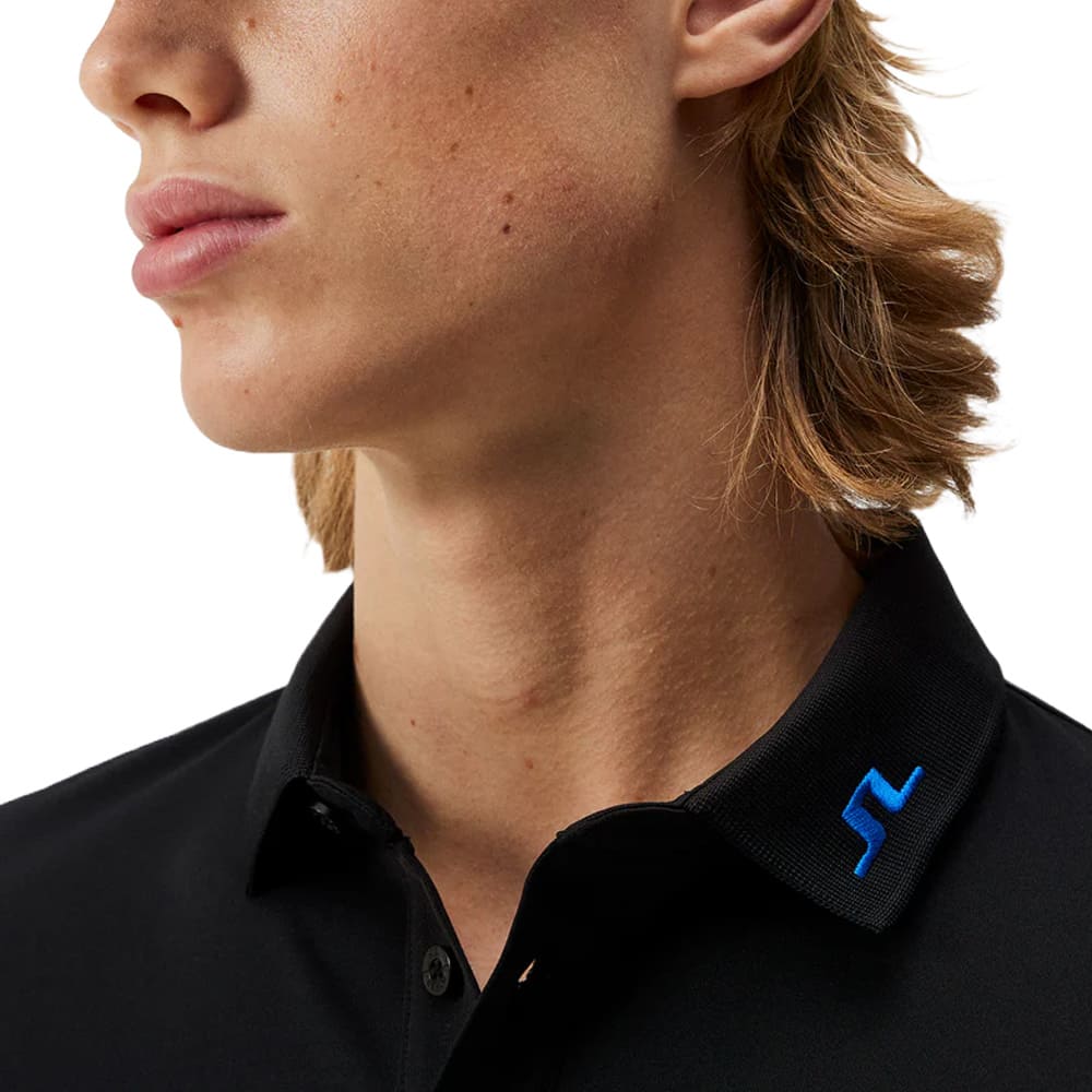 J.Lindeberg Tour Tech Reg Fit Golf Polo Black - SS24