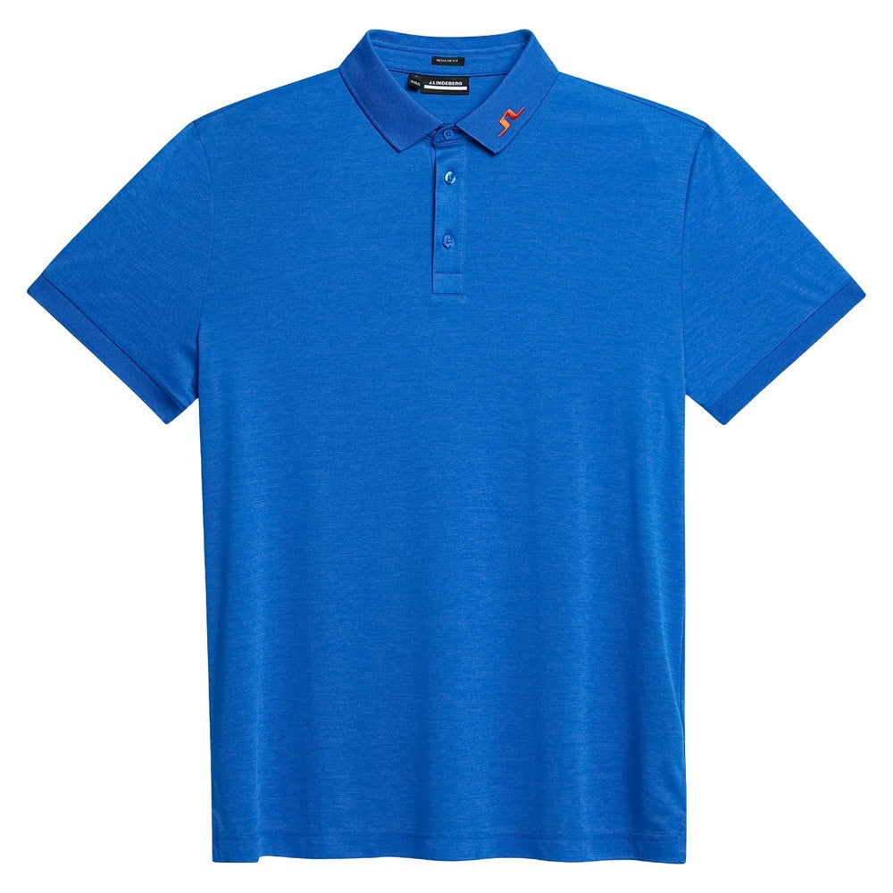 J.Lindeberg KV Regular Fit Golf Polo Nautical Blue Melange - 24