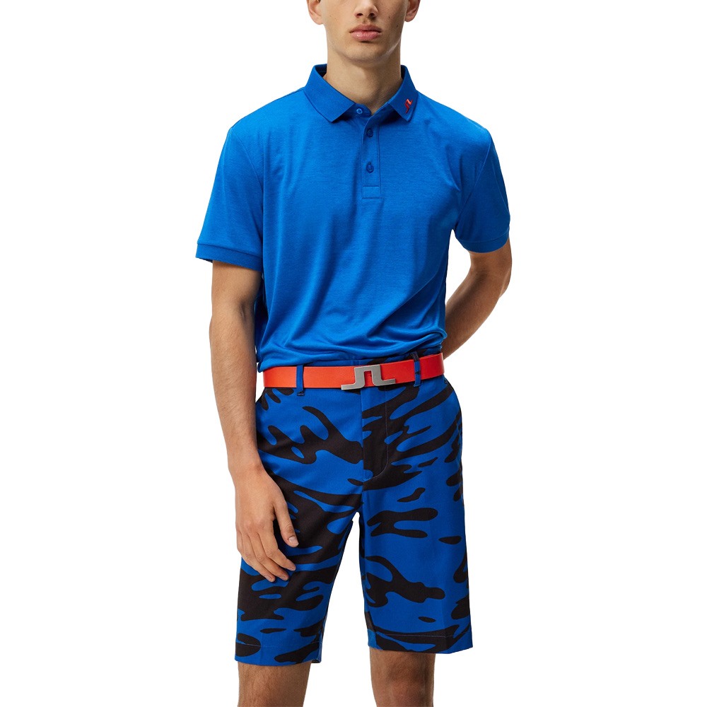 J.Lindeberg KV Regular Fit Golf Polo Nautical Blue Melange - 24