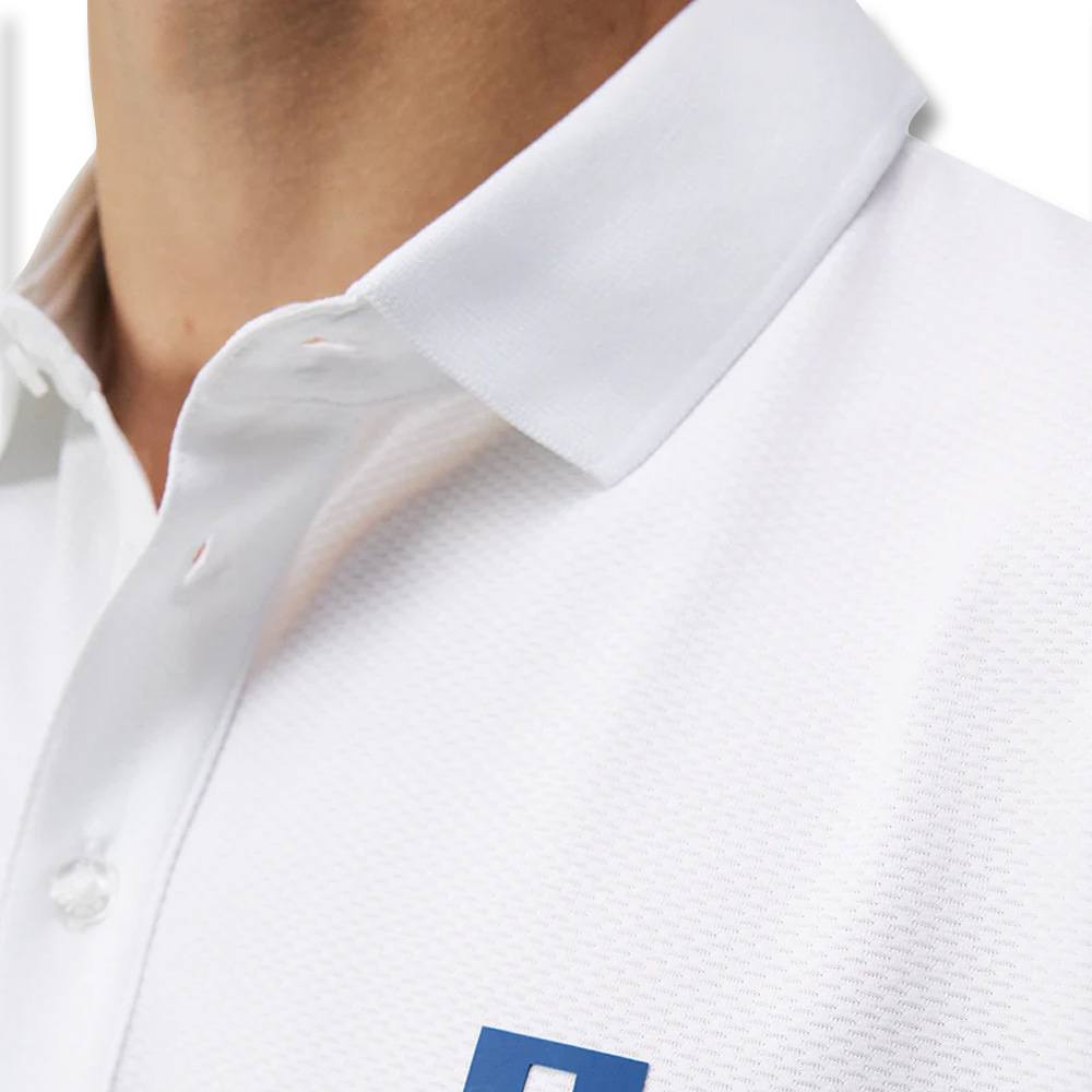 J.Lindeberg Bridge Regular Fit Golf Polo White - SS24