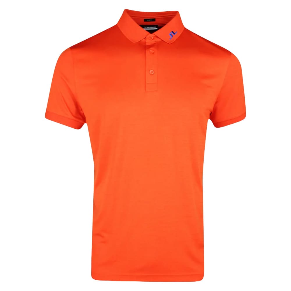 J.Lindeberg Tour Tech Slim Fit Golf Polo Tangerine Tango - 24