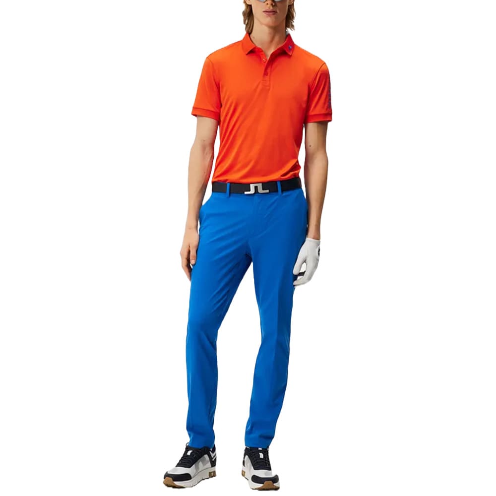 J.Lindeberg Tour Tech Slim Fit Golf Polo Tangerine Tango - 24