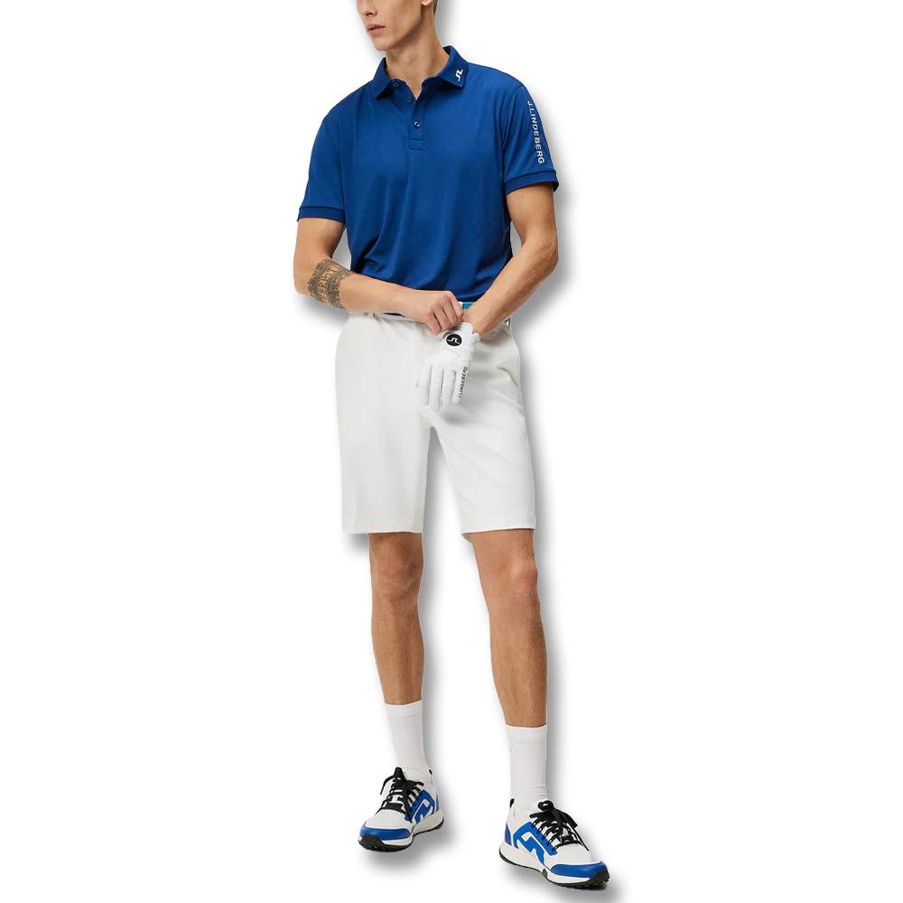 J.Lindeberg Stuart Stripe Golf Shorts White - 24