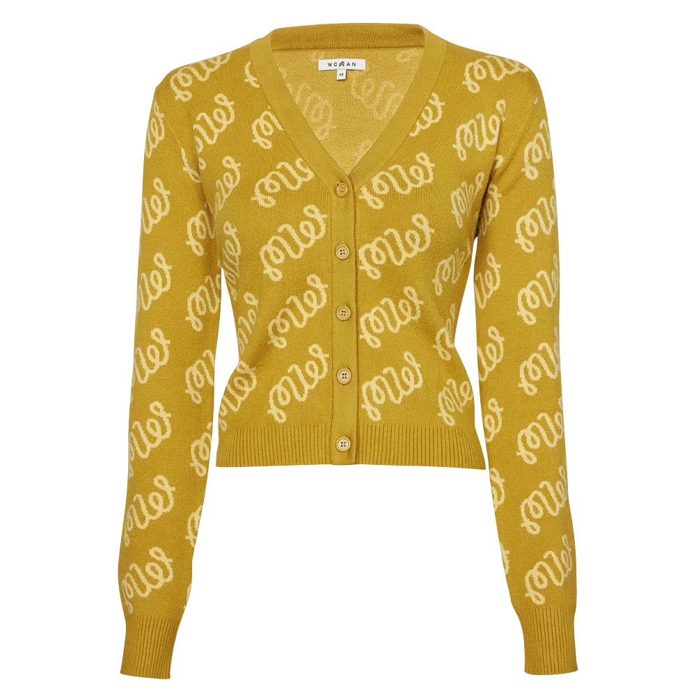 Malbon Poppy Cardigan Golf Sweater Dijon Women