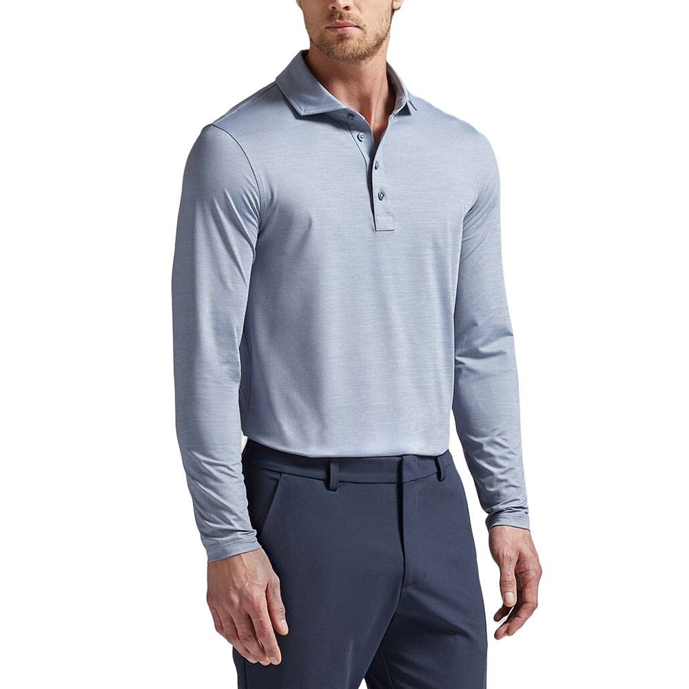 Gfore Melange Ice Nylon Sun Shirt Longsleeve Golf Polo 2024