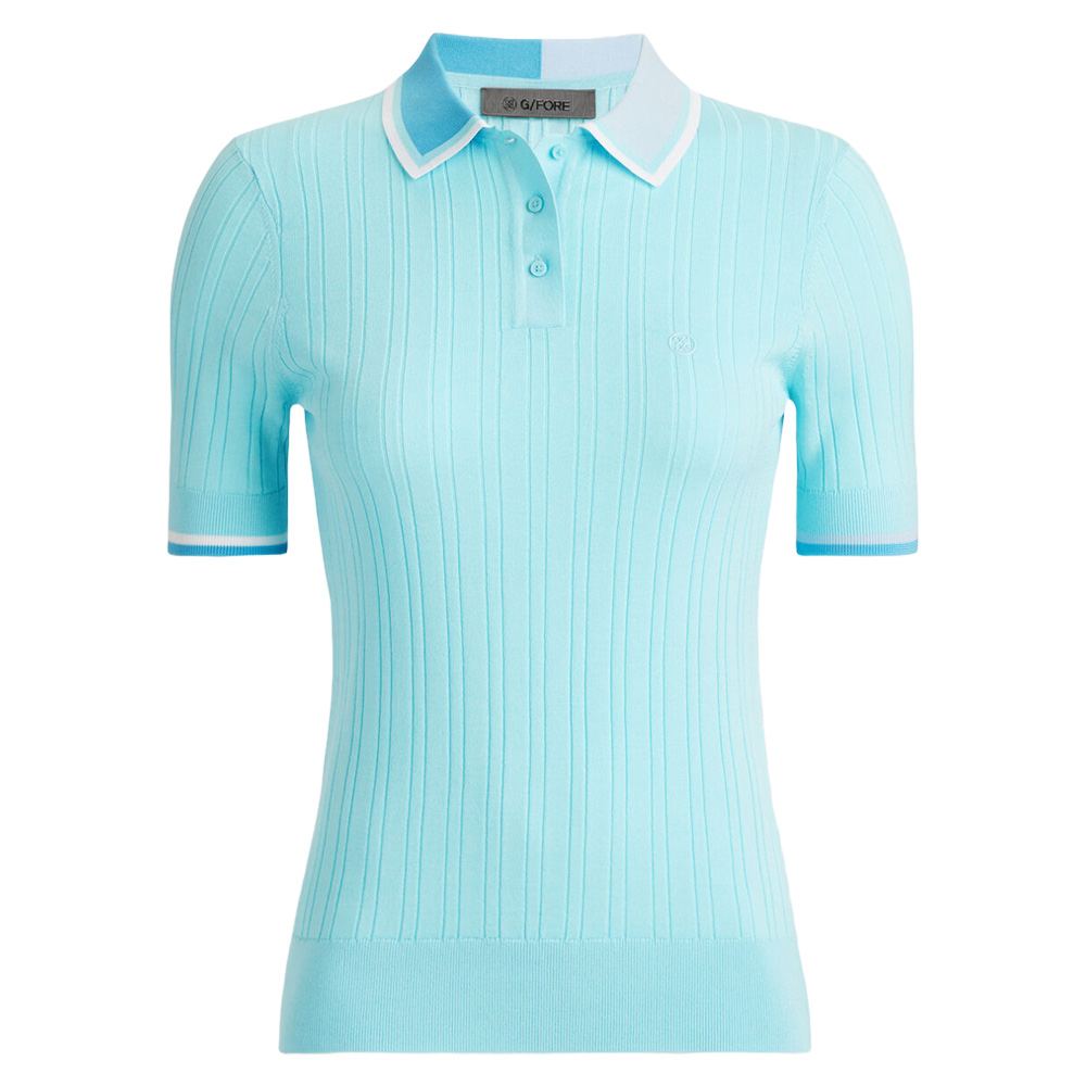 Gfore Cotton Blend Ribbed Shortsleeve Golf Polo 2024 Women