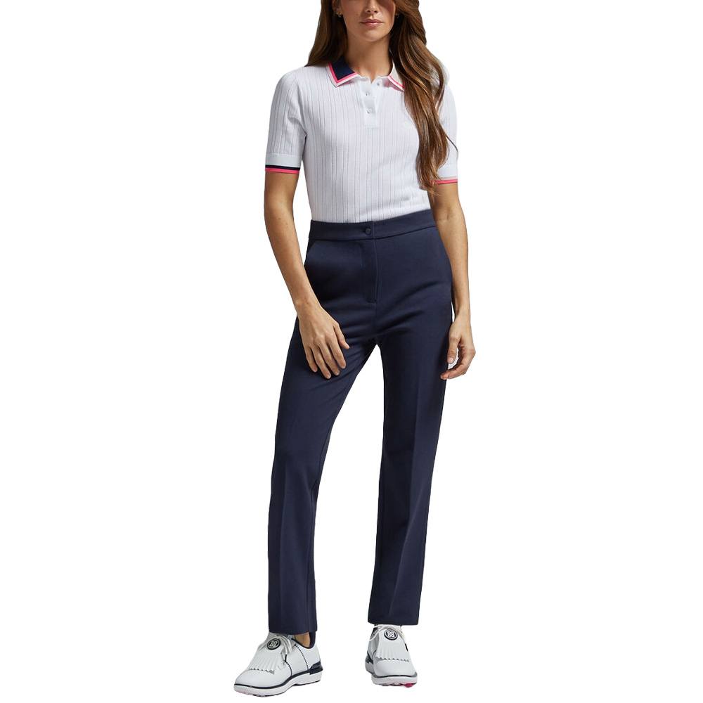 Gfore Cotton Blend Ribbed Shortsleeve Sweater Golf Polo 2024 Women