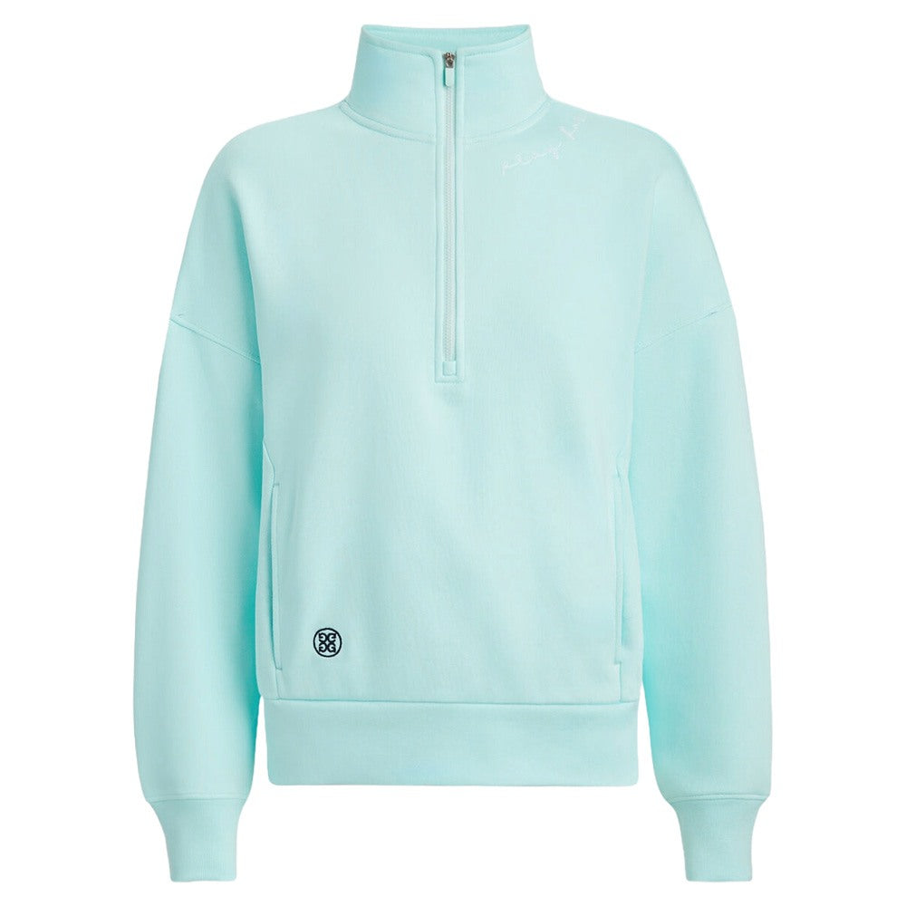 Gfore Pray For Birdies French Terry Quarter Boxy Golf Pullover 2024 Women