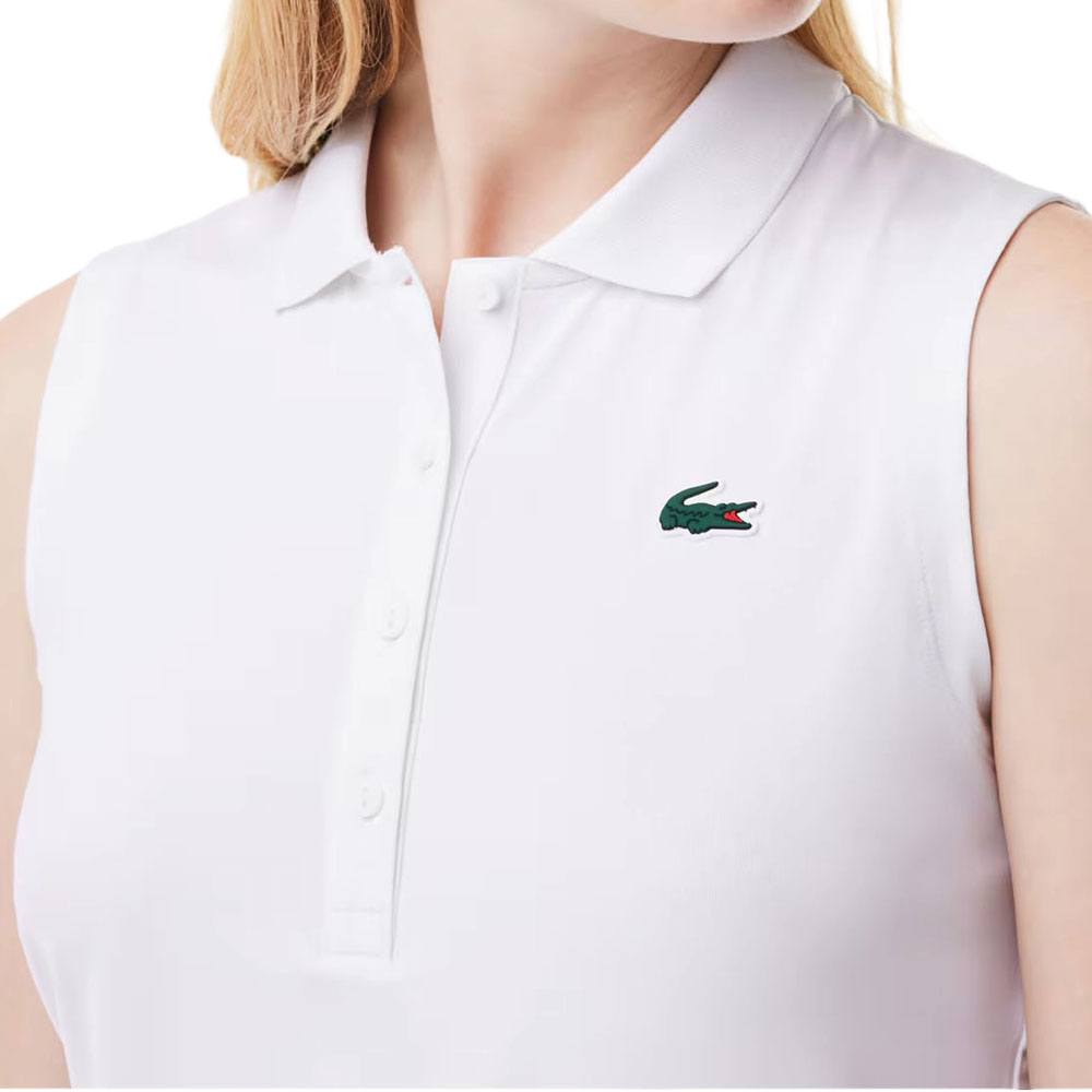 Lacoste Ultra-Dry Anti-UV Golf Polo White - SS24 Women