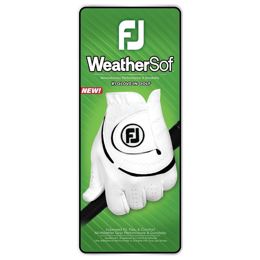 FootJoy WeatherSof Golf Glove White/Black - 24