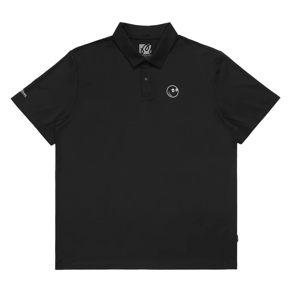 Malbon Performance Pique Golf Polo Black