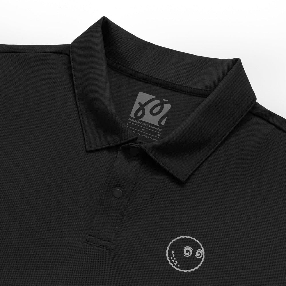 Malbon Performance Pique Golf Polo Black