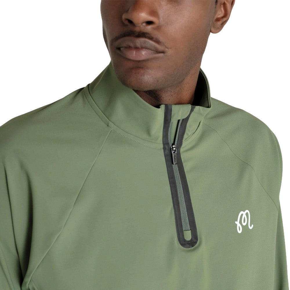 Malbon Performance Raglan Quarter Zip Golf Pullover 2024