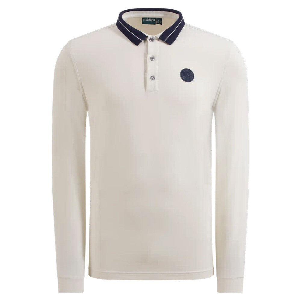 Chervo Affranto Longsleeve Golf Polo Beige - FW24