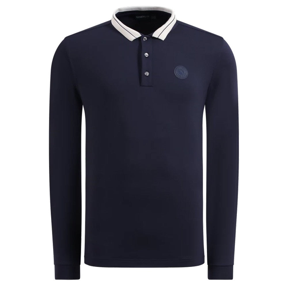 Chervo Affranto Longsleeve Golf Polo Blue - FW24