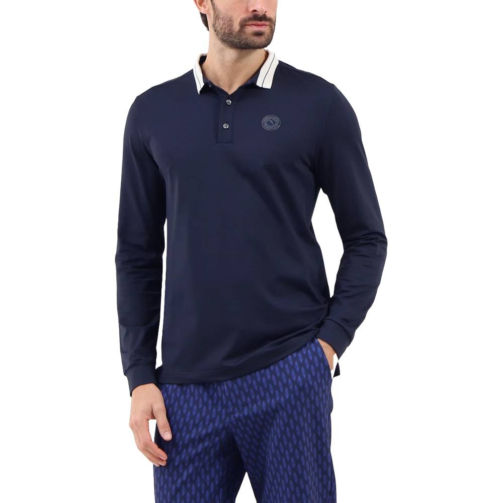 Chervo Affranto Longsleeve Golf Polo Blue - FW24