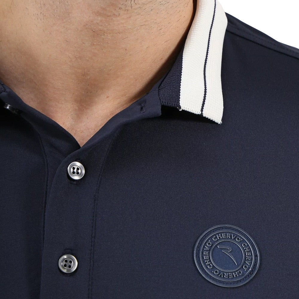 Chervo Affranto Longsleeve Golf Polo Blue - FW24