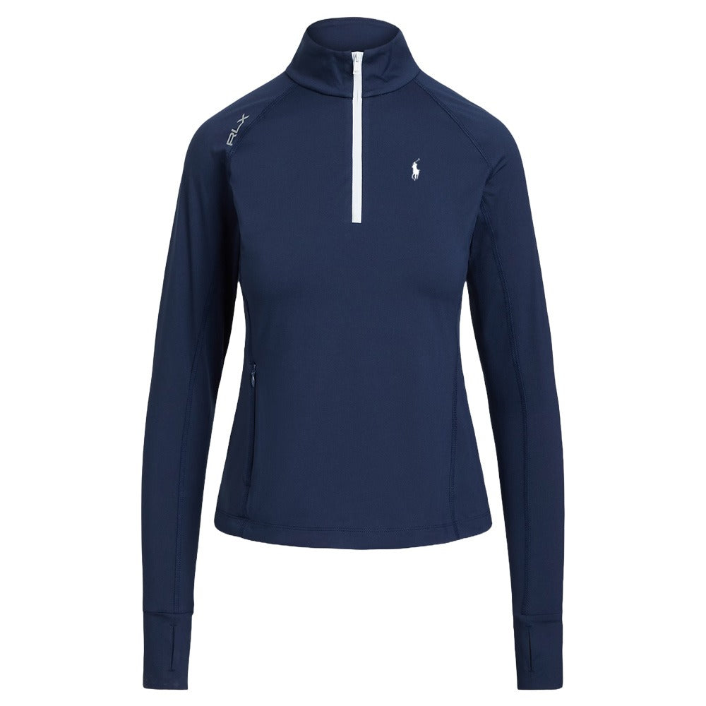 Ralph Lauren Stretch Jersey UV 1/4 Zip Golf Pullover Refined Navy - FW24 Women