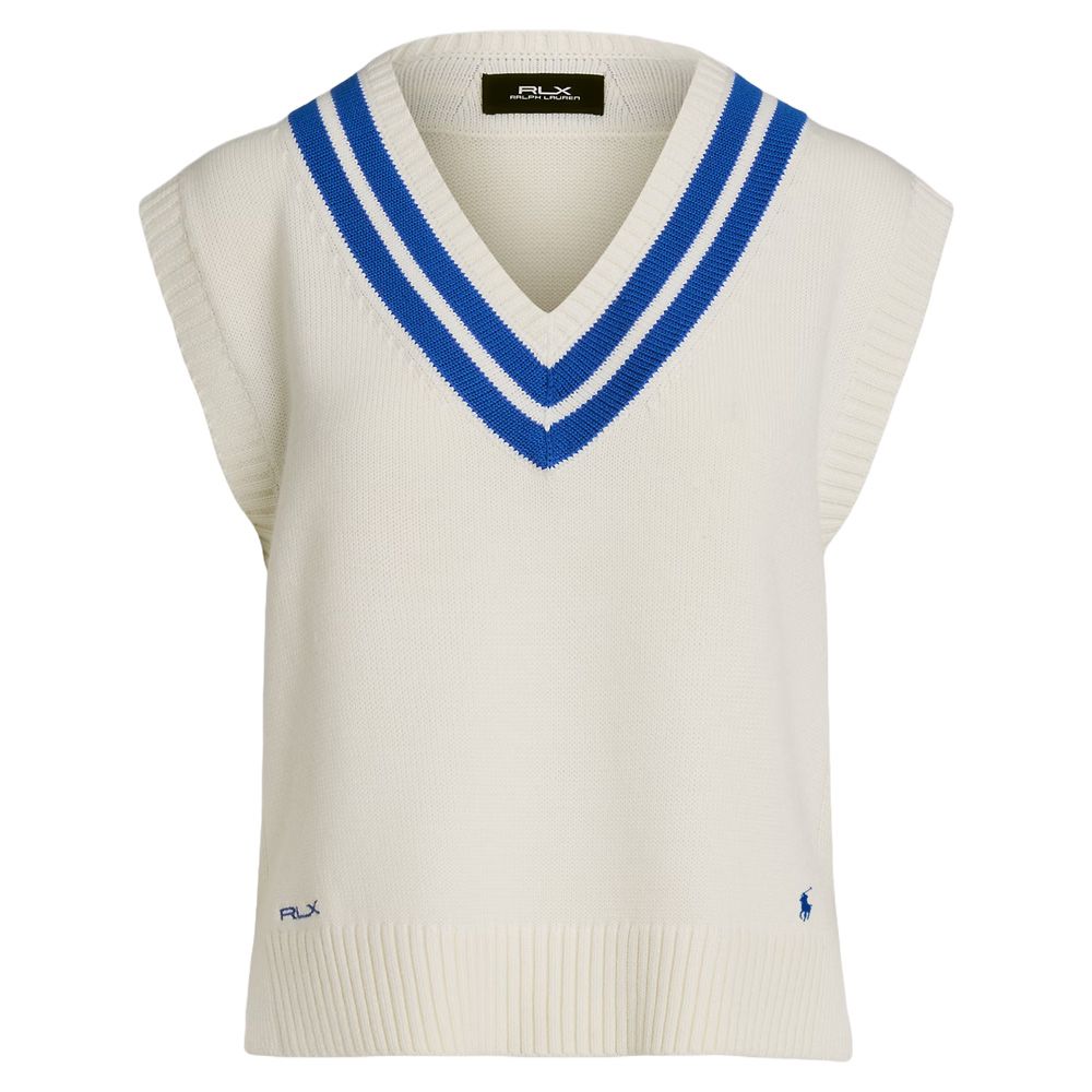 Ralph Lauren Cotton V-Neck Sweater Golf Vest 2024 Women