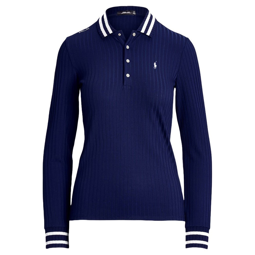 Ralph Lauren Longsleeve Drop Needle Rib Knit Golf Polo (Slim Fit) 2024 Women